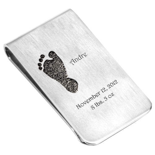 Baby Footprint Money Clip