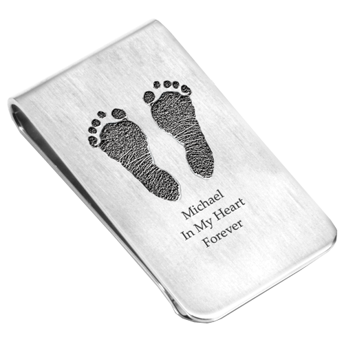 Money Clip with 2 Footprints