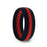 Matte Black Men's Silicone Ring ring With Red Colored Inlay - 8mm