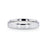 LUCY Silver Polished Finish Flat Center Women's Wedding Band With Beveled Edges - 4 mm