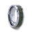 LIBERTY Tungsten Carbide Ring with Beveled Edges and Green Copper Conglomerate Inlay - 8 mm