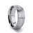 UPTON Titanium Brushed Finish Men’s Wedding Ring with Polished Grooved Center - 8mm