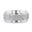 VIRAGE Raised Horizontal Etch and Diagon-Shaped Cuts Centered Titanium Men's Wedding Ring With Polished Step Edges - 8mm