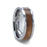 DISTILLED Whiskey Barrel Inlaid Tungsten Men's Wedding Band With Beveled Polished Edges Made From Genuine Whiskey Barrels Used By Jack Daniel's Distillery - 8mm